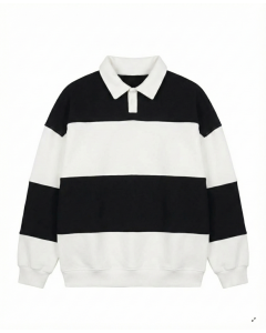 Men's Oversize Black-White Sweatshirt