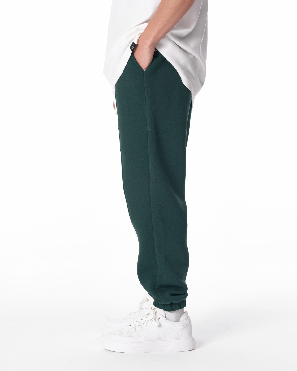 Men's Khaki-White Color With Elastic Cuffs Oversize Jogger